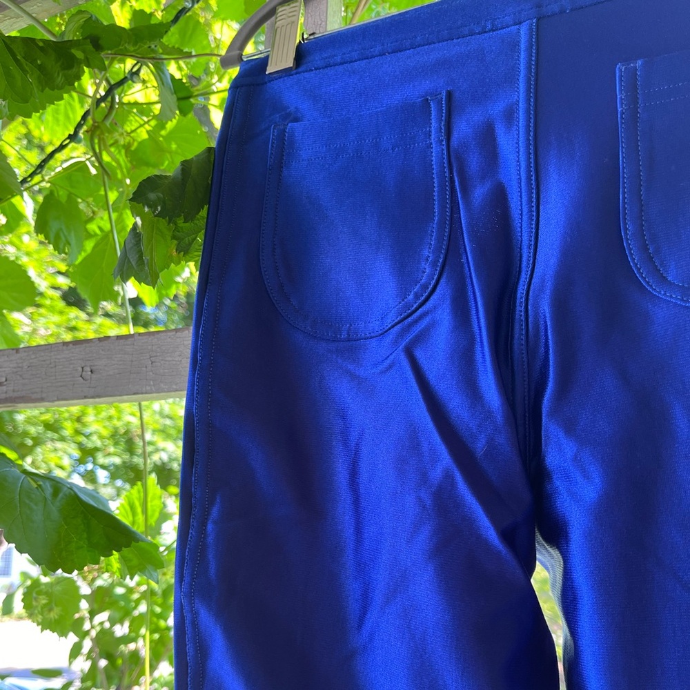 American Apparel Blue shiny disco pants